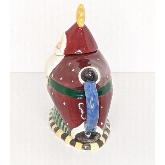 Sakura Debbie Mumm Santa Star Mini Teapot 2 Cup Flawless Christmas - Picture 4 of 7